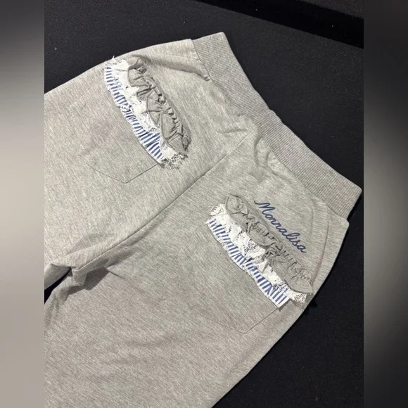 MonnaLisa Light Gray Kids Joggers - Picture 3 of 4
